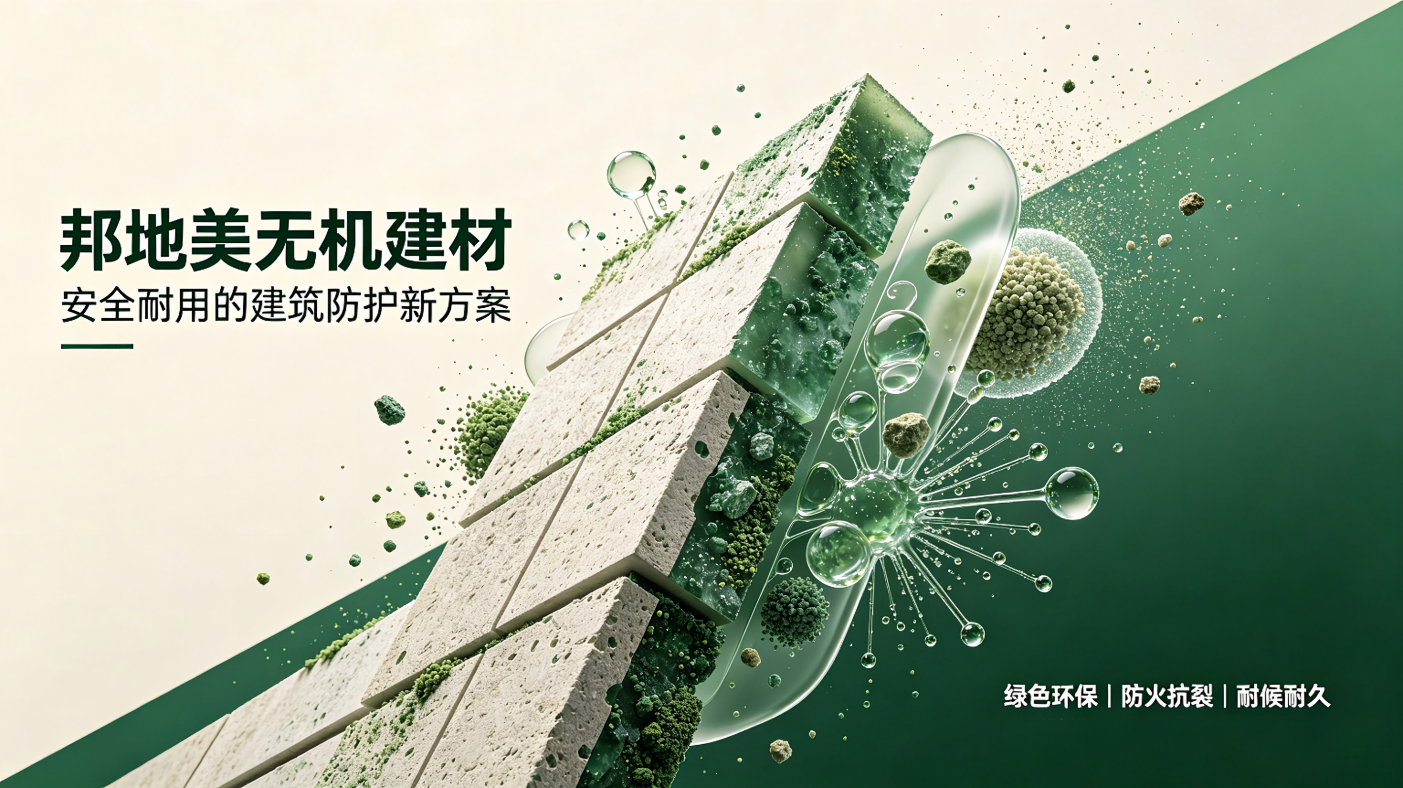 拒绝有机建材痛点｜邦地美无机建材，解锁安全耐用的建筑新方案